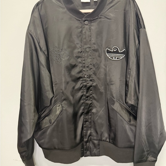 Adidas Shmoofoil Bomber Jacket‎ Satin Mens Size XL Mark Gonzales Skateboarding - Picture 6 of 8